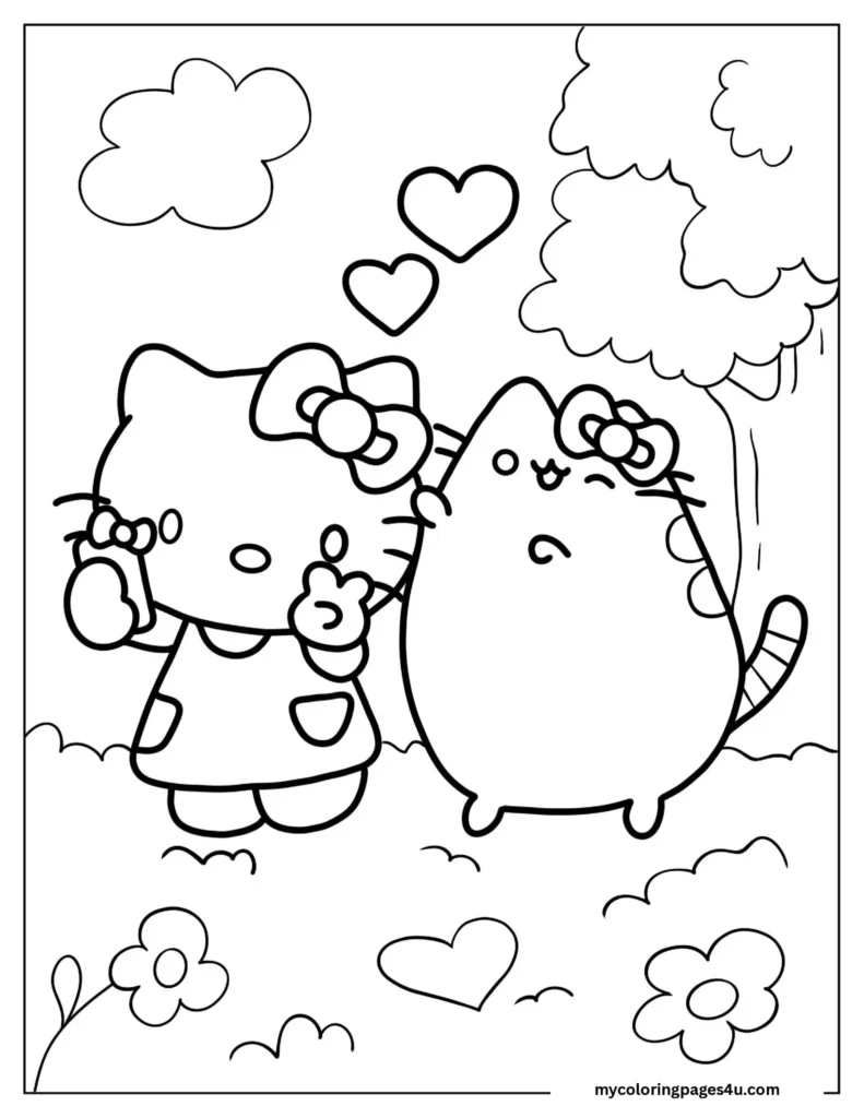 Hello-Kitty-And-Pusheen-Selfie