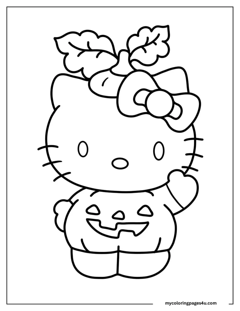 Jack-O-Lantern-Hello-Kitty-To-Color